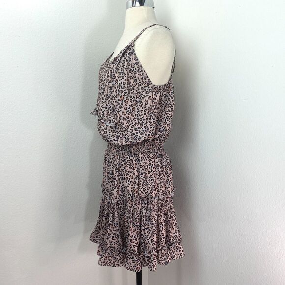 Chicme Animal Print Mini Dress Lg Whimsy Goth Fairy Gypsy Boho Festival Travel - Picture 6 of 12